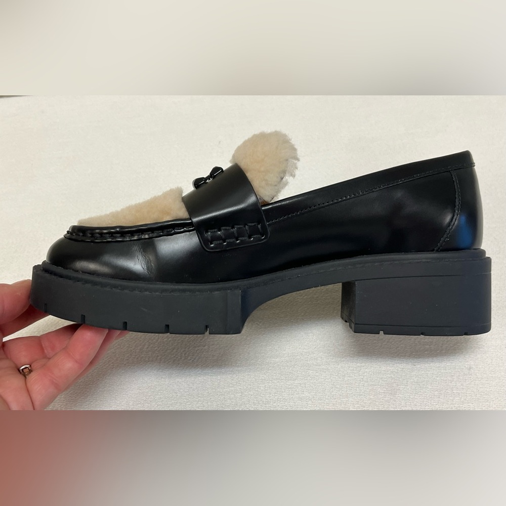 Coach Leah Shearling Loafer Flats 6.5 - Picture 10 of 13